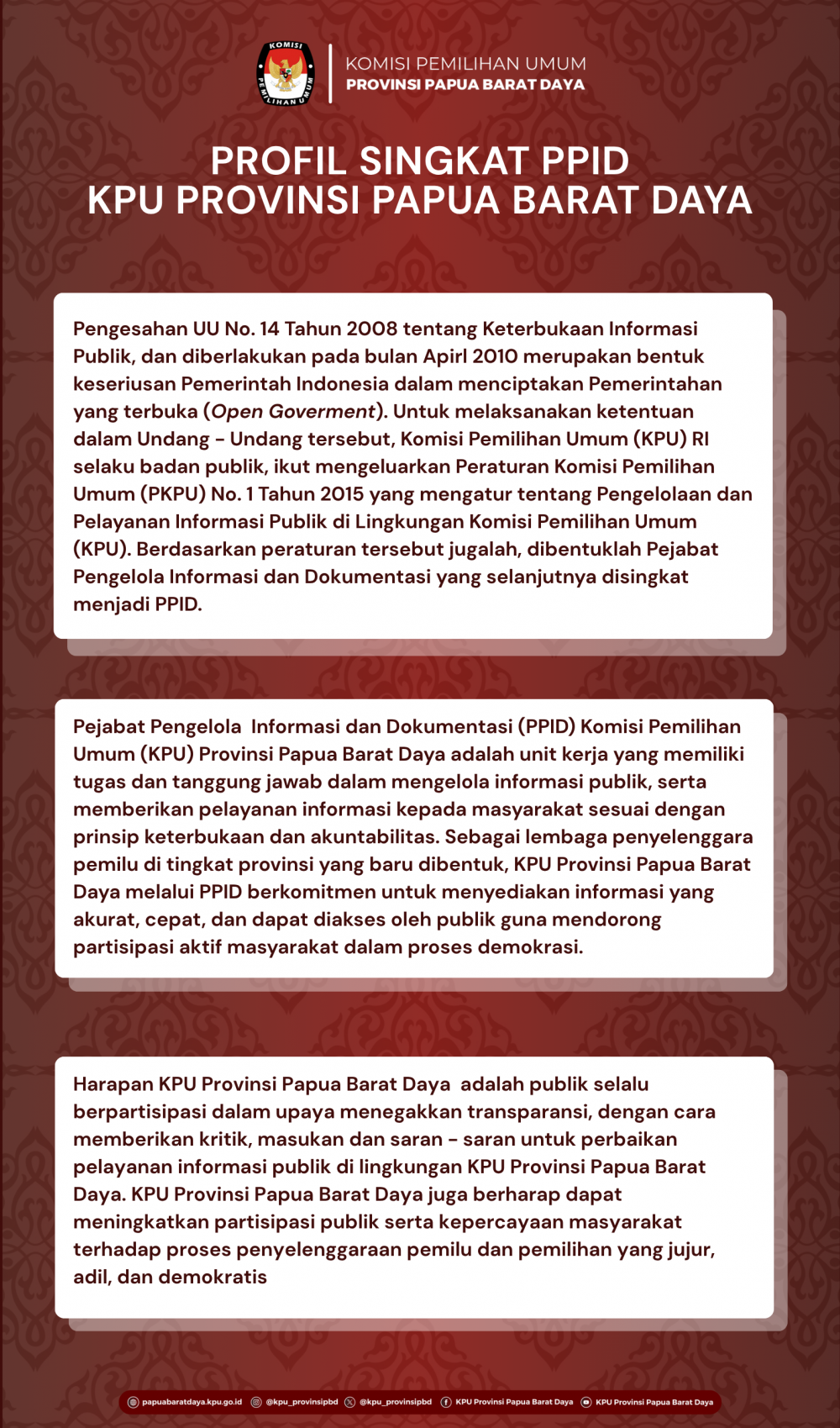Profil Singkat PPID